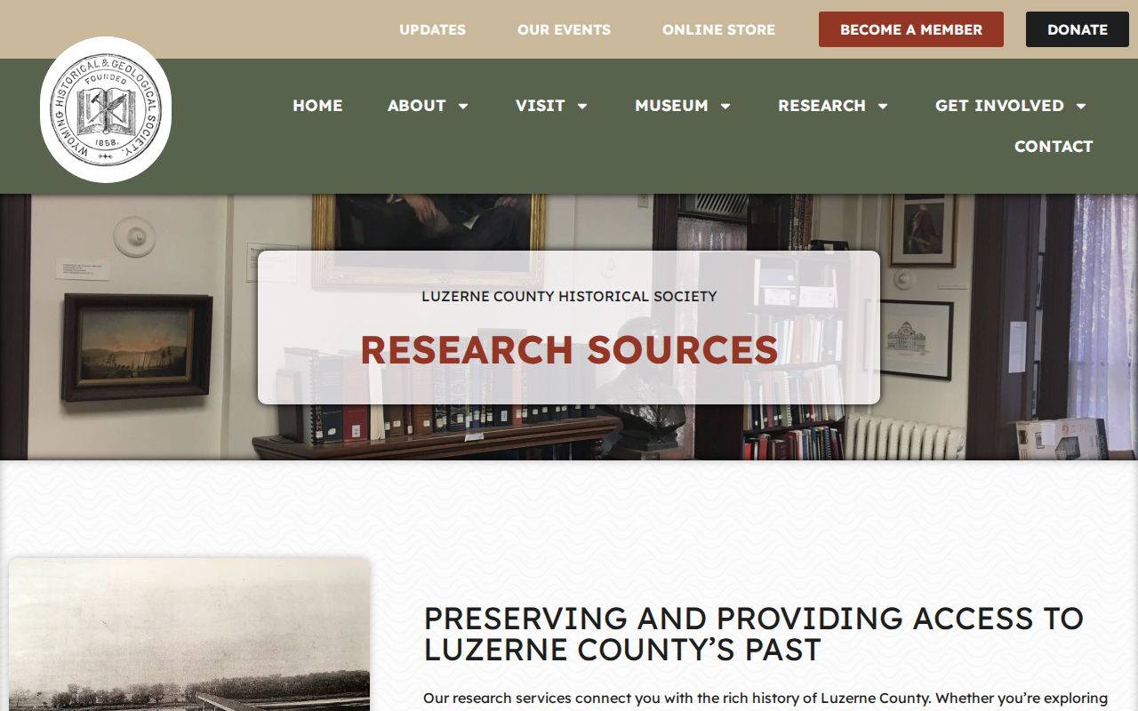 Luzerne city directory and historical research sources at the Luzerne County Historical Society